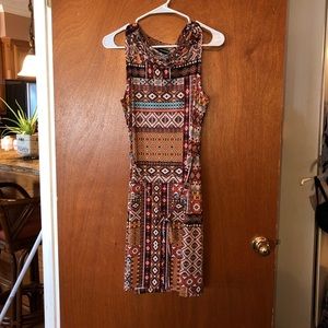 Size Large Multicolored Aztec Dress